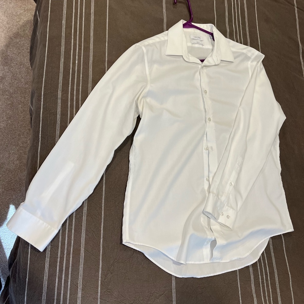 Calvin Klein White Dress Shirt for Men